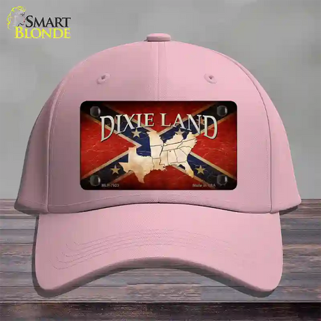 Dixie Land Novelty License Plate Hat Cotton / Pink