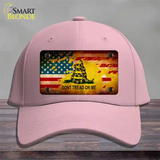 Dont Tread On Me US Flag Novelty License Plate Hat Cotton / Pink