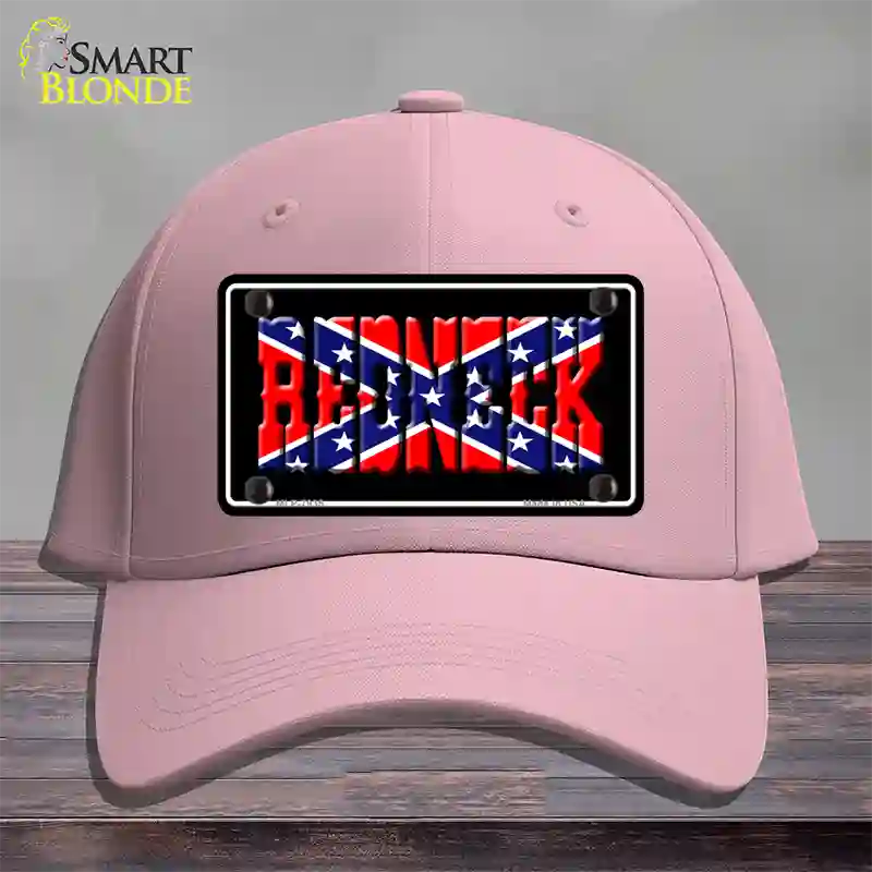 Redneck Confederate Flag Black Novelty License Plate Hat Cotton / Pink