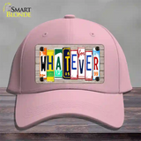 Whatever Wood License Plate Art Novelty License Plate Hat Cotton / Pink