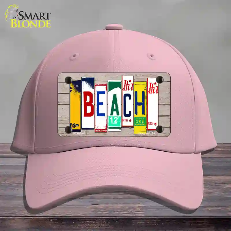 Beach Wood License Plate Art Novelty License Plate Hat Cotton / Pink