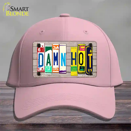 Damn Hot Wood License Plate Art Novelty License Plate Hat Cotton / Pink