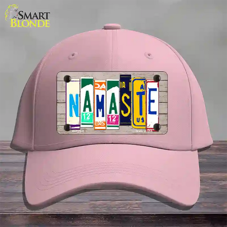 Namaste Wood License Plate Art Novelty License Plate Hat Cotton / Pink