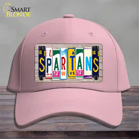 Spartans Wood License Plate Art Novelty License Plate Hat Cotton / Pink