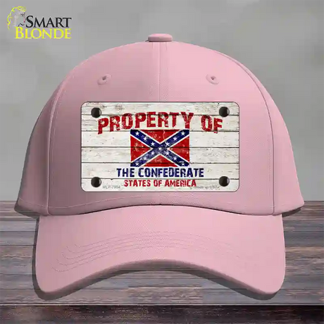 Property Of Confederate States Novelty License Plate Hat Cotton / Pink