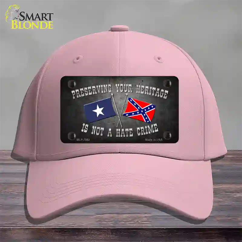 Preserving Heritage Not A Crime Novelty License Plate Hat Cotton / Pink