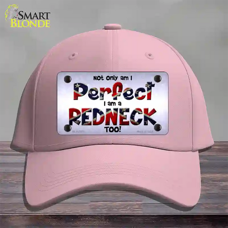 Perfect Redneck Novelty License Plate Hat Cotton / Pink