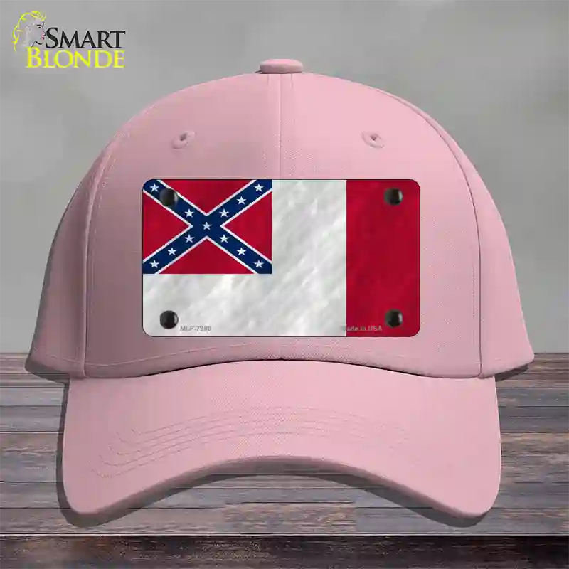 Third Confederate Flag Novelty License Plate Hat Cotton / Pink