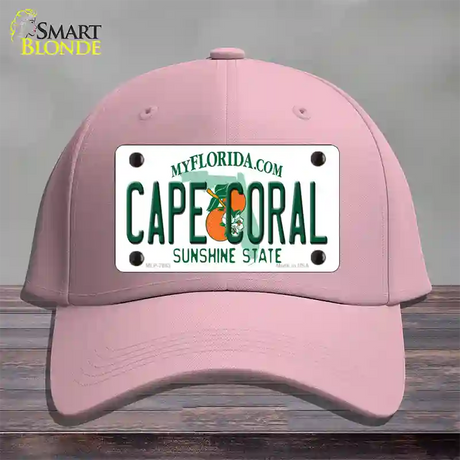 Cape Coral Florida Novelty License Plate Hat Cotton / Pink