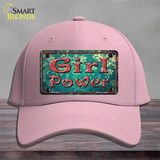 Girl Power Flower Novelty License Plate Hat Cotton / Pink