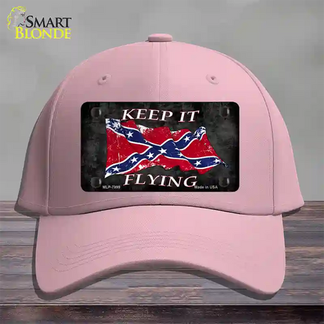 Confederate Keep It Flying Novelty License Plate Hat Cotton / Pink