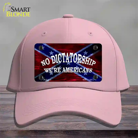 No Dictatorship Novelty License Plate Hat Cotton / Pink