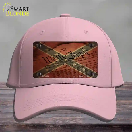 We The People Confederate Novelty License Plate Hat Cotton / Pink