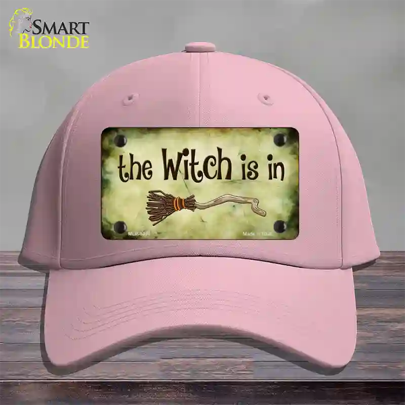 The Witch Is In Novelty License Plate Hat Cotton / Pink