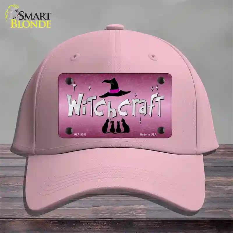 Witchcraft Novelty License Plate Hat Cotton / Pink