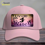 Im A Bad Witch Novelty License Plate Hat Cotton / Pink