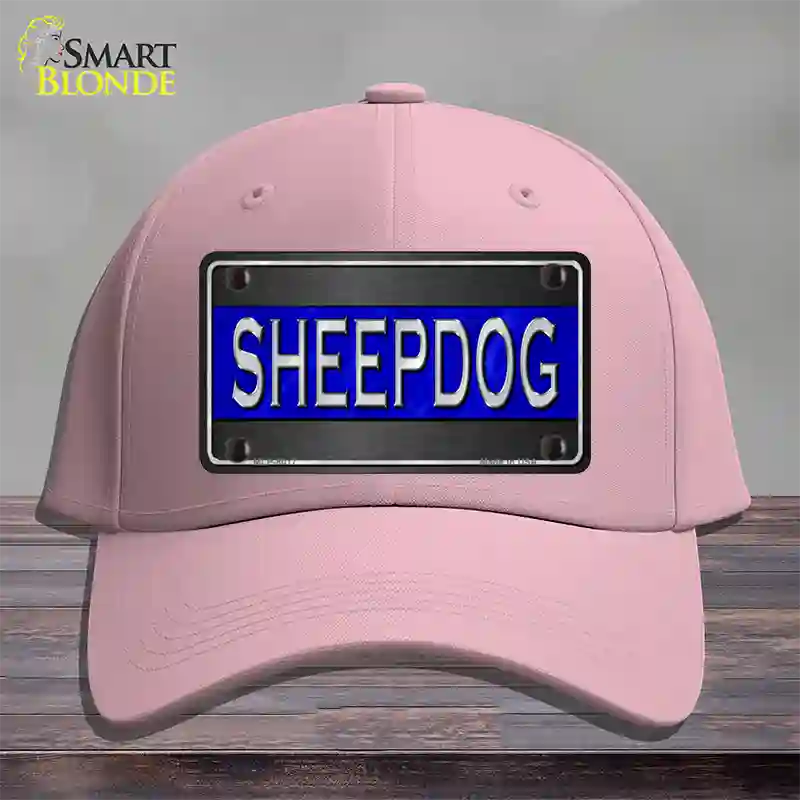 Sheepdog Thin Blue Line Novelty License Plate Hat Cotton / Pink