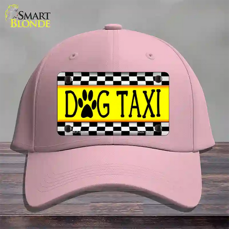 Dog Taxi Novelty License Plate Hat Cotton / Pink