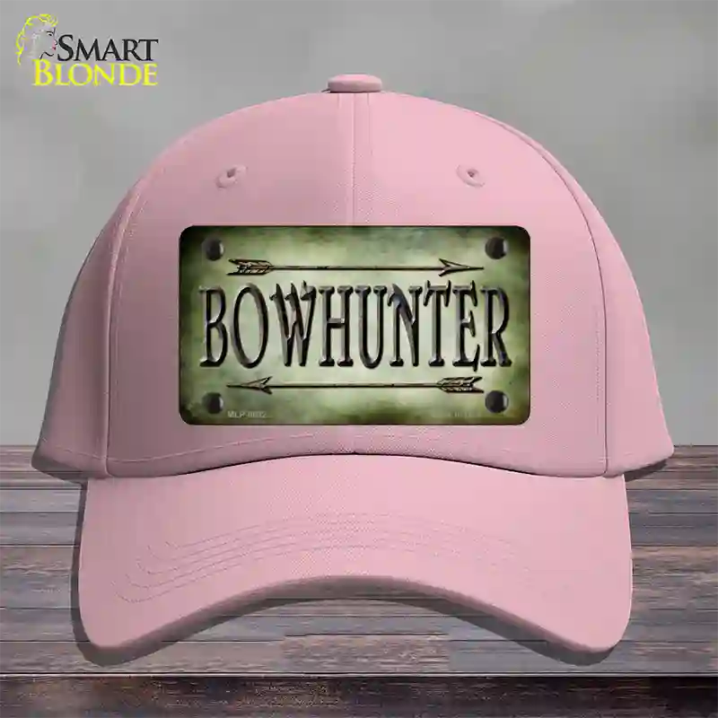 Bowhunter Novelty License Plate Hat Cotton / Pink