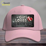 This Girl Loves Her Raiders Novelty License Plate Hat Cotton / Pink