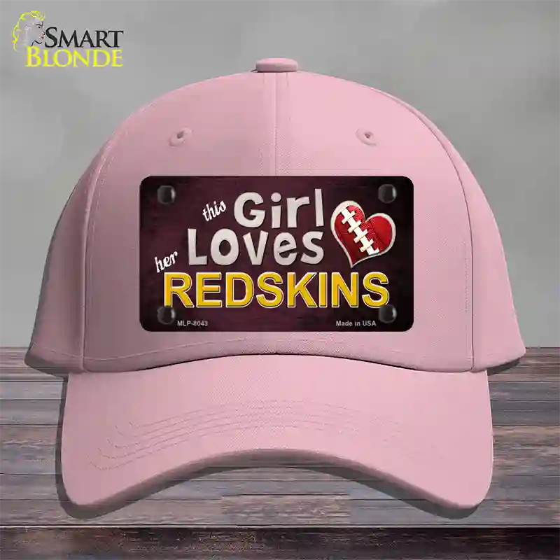 This Girl Loves Her Redskins Novelty License Plate Hat Cotton / Pink