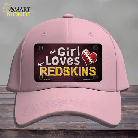 This Girl Loves Her Redskins Novelty License Plate Hat Cotton / Pink