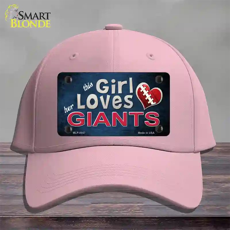 This Girl Loves Her Giants Novelty License Plate Hat Cotton / Pink