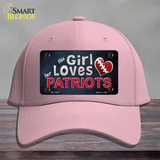 This Girl Loves Her Patriots Novelty License Plate Hat Cotton / Pink