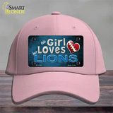 This Girl Loves Her Lions Novelty License Plate Hat Cotton / Pink