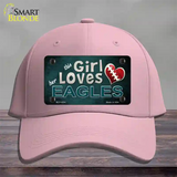 This Girl Loves Her Eagles Novelty License Plate Hat Cotton / Pink