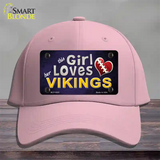 This Girl Loves Her Vikings Novelty License Plate Hat Cotton / Pink