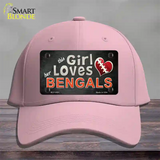 This Girl Loves Her Bengals Novelty License Plate Hat Cotton / Pink