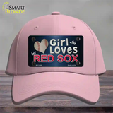 This Girl Loves Her Red Sox Novelty License Plate Hat Cotton / Pink