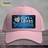 This Girl Loves Her Dodgers Novelty License Plate Hat Cotton / Pink