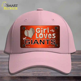 This Girl Loves Her Giants Baseball Novelty License Plate Hat Cotton / Pink