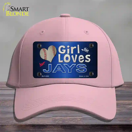 This Girl Loves Her Jays Novelty License Plate Hat Cotton / Pink