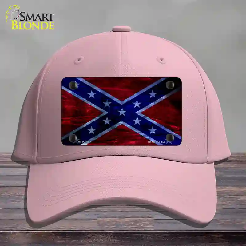 Confederate Flag Foiled Novelty License Plate Hat Cotton / Pink