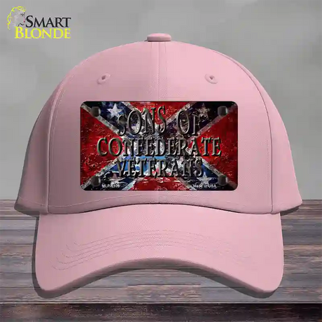 Sons Of Confederate Veterans Novelty License Plate Hat Cotton / Pink