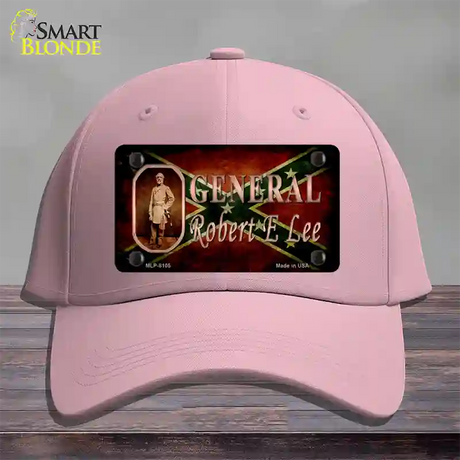 General Robert E Lee Novelty License Plate Hat Cotton / Pink