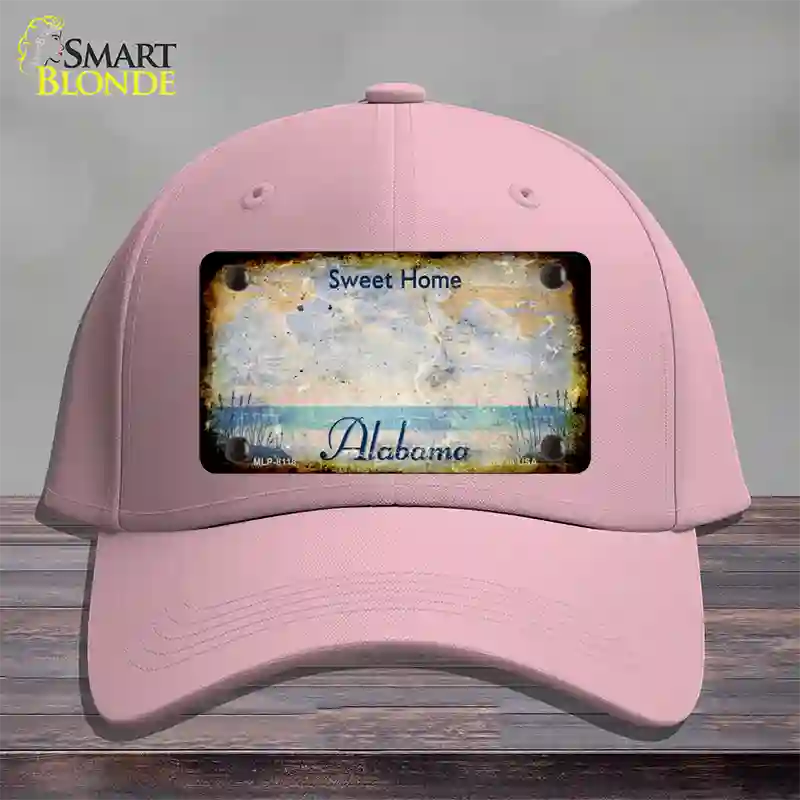 Alabama Rusty Blank Novelty License Plate Hat Pink Cotton