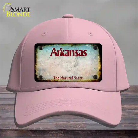 Arkansas Rusty Blank Novelty License Plate Hat Pink Cotton