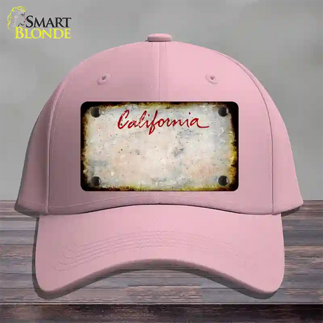 California Rusty Blank Novelty License Plate Hat Cotton / Pink