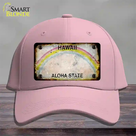 Hawaii Rusty Blank Novelty License Plate Hat Cotton / Pink