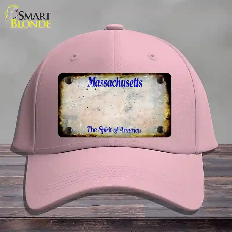 Massachusetts Rusty Blank Novelty License Plate Hat Cotton / Pink