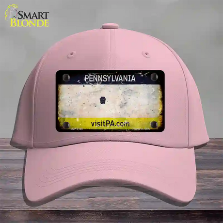 Pennsylvania Rusty Blank Novelty License Plate Hat Cotton / Pink