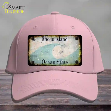 Rhode Island Rusty Blank Novelty License Plate Hat Cotton / Pink