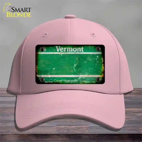 Vermont Rusty Blank Novelty License Plate Hat Cotton / Pink