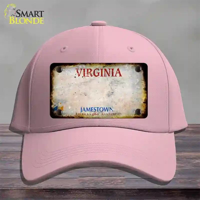 Virginia Rusty Blank Novelty License Plate Hat Cotton / Pink