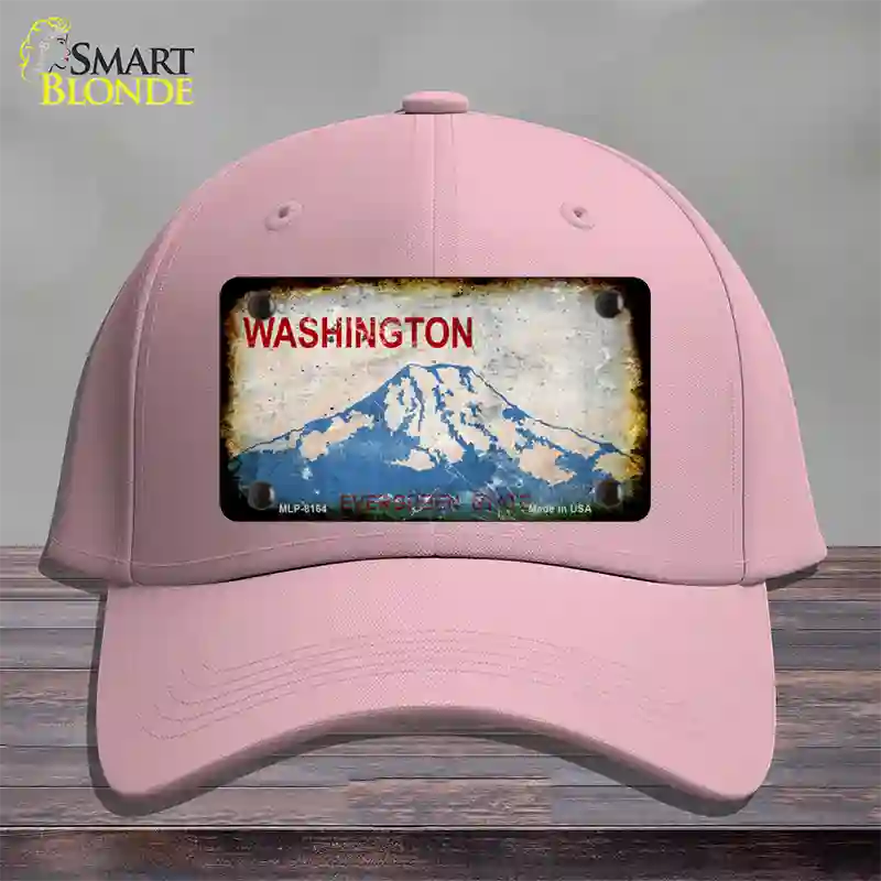 Washington Rusty Blank Novelty License Plate Hat Cotton / Pink