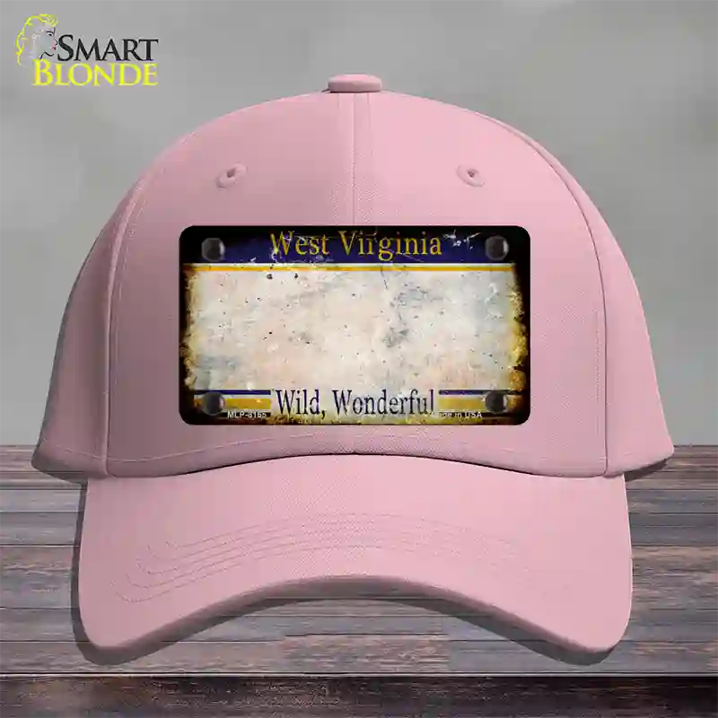 West Virginia Rusty Blank Novelty License Plate Hat Cotton / Pink